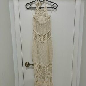 ATELIER ZEST Women's Crochet Maxi Dress, Mesh Knit Swimsuit & Lace Coverup